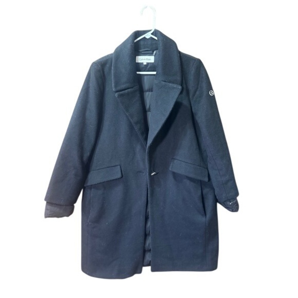 Calvin‎ Klein Black Coat Size S Womens